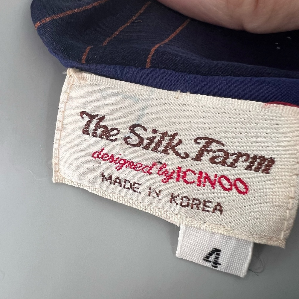 Vintage The Silk Farm 80’s Silk Midi Dress - Picture 13 of 16
